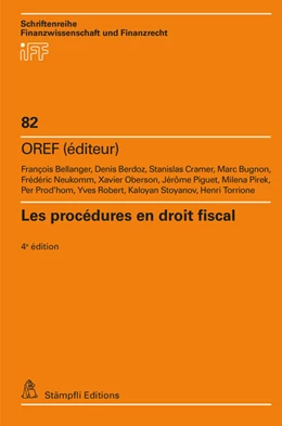 Abbildung von Bellanger / Berdoz | Les procédures en droit fiscal | 4. Auflage | 2021 | beck-shop.de