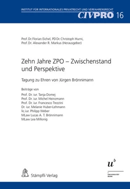 Abbildung von Eichel / Hurni | Zehn Jahre ZPO - Zwischenstand und Perspektive | 1. Auflage | 2022 | beck-shop.de