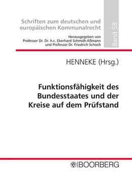 Abbildung von Henneke | Funktionsfähigkeit des Bundesstaates und der Kreise auf dem Prüfstand | 1. Auflage | 2022 | beck-shop.de