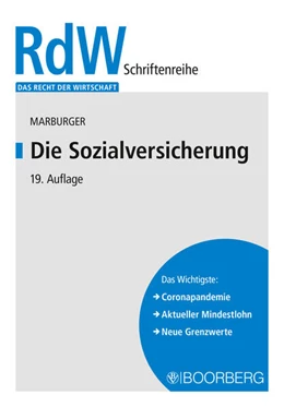 Abbildung von Marburger | Die Sozialversicherung | 19. Auflage | 2022 | beck-shop.de