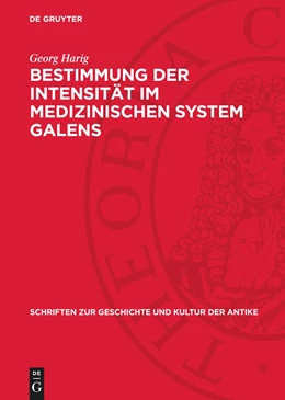 Abbildung von Harig | Bestimmung der Intensität im medizinischen System Galens | 1. Auflage | 1974 | beck-shop.de