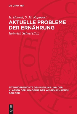 Abbildung von Haenel / Scheel | Aktuelle Probleme der Ernährung | 1. Auflage | 1974 | beck-shop.de