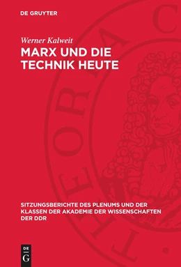 Abbildung von Kalweit | Marx und die Technik heute | 1. Auflage | 1973 | beck-shop.de