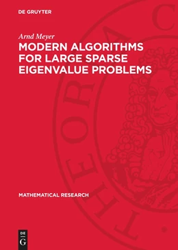 Abbildung von Meyer | Modern Algorithms for Large Sparse Eigenvalue Problems | 1. Auflage | 1987 | beck-shop.de