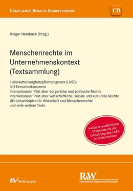 Abbildung von Hembach | Menschenrechte im Unternehmenskontext (Textsammlung) | 1. Auflage | 2023 | beck-shop.de