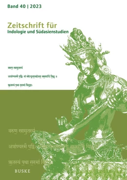 Abbildung von Harder / Hüsken | Zeitschrift für Indologie und Südasienstudien | 1. Auflage | 2024 | beck-shop.de