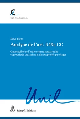 Abbildung von Kiepe | Analyse de l'art. 649a CC | 1. Auflage | 2023 | beck-shop.de