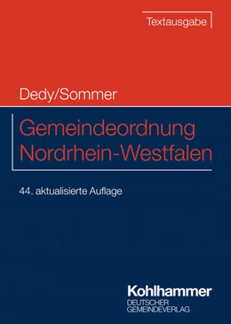 Abbildung von Dedy / Sommer | Gemeindeordnung Nordrhein-Westfalen | 44. Auflage | 2023 | beck-shop.de
