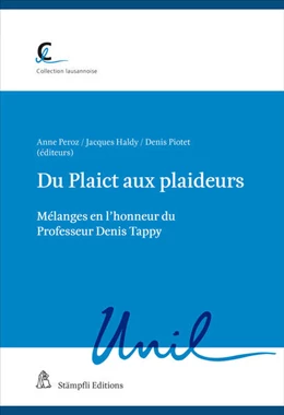 Abbildung von Peroz / Piotet | Du Plaict aux plaideurs | 1. Auflage | 2024 | beck-shop.de