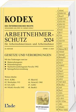Abbildung von Reznik / Doralt | KODEX Arbeitnehmerschutz 2024 | 33. Auflage | 2024 | beck-shop.de