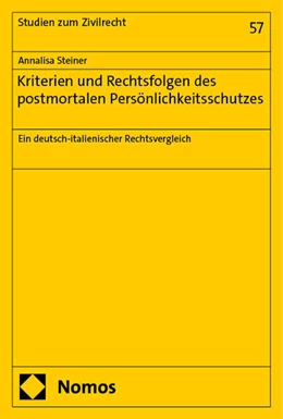 Abbildung von Steiner | Kriterien und Rechtsfolgen des postmortalen Persönlichkeitsschutzes | 1. Auflage | 2024 | 57 | beck-shop.de