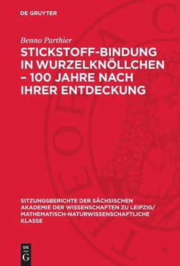 Abbildung von Parthier | Stickstoff-Bindung in Wurzelknöllchen ¿ 100 Jahre nach ihrer Entdeckung | 1. Auflage | 1989 | beck-shop.de