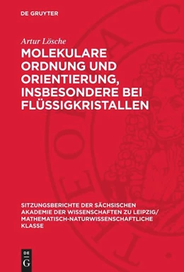 Abbildung von Lösche | Molekulare Ordnung und Orientierung, insbesondere bei Flüssigkristallen | 1. Auflage | 1990 | beck-shop.de