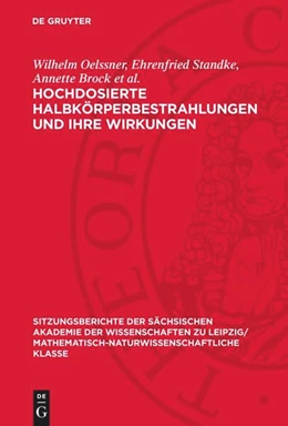 Abbildung von Oelssner / Brock et al. | Hochdosierte Halbkörperbestrahlungen und ihre Wirkungen | 1. Auflage | 1991 | beck-shop.de