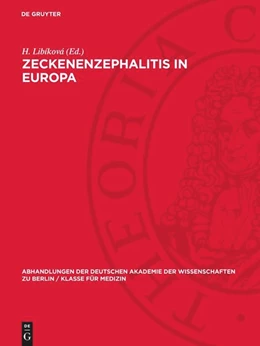 Abbildung von Libíková | Zeckenenzephalitis in Europa | 1. Auflage | 1961 | beck-shop.de