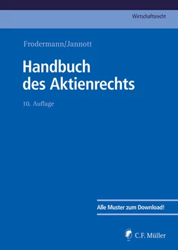Abbildung von Frodermann / Jannott | Handbuch des Aktienrechts | 10. Auflage | 2024 | beck-shop.de