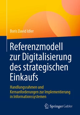 Abbildung von Idler | Referenzmodell zur Digitalisierung des strategischen Einkaufs | 1. Auflage | 2024 | beck-shop.de