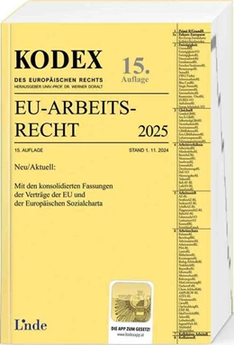 Abbildung von Dori / Doralt | KODEX EU-Arbeitsrecht 2025 | 15. Auflage | 2024 | beck-shop.de