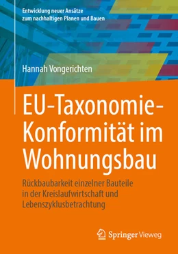 Abbildung von Vongerichten | EU-Taxonomie-Konformität im Wohnungsbau | 1. Auflage | 2024 | beck-shop.de