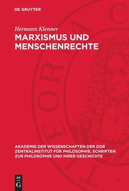 Abbildung von Klenner | Marxismus und Menschenrechte | 1. Auflage | 1982 | beck-shop.de