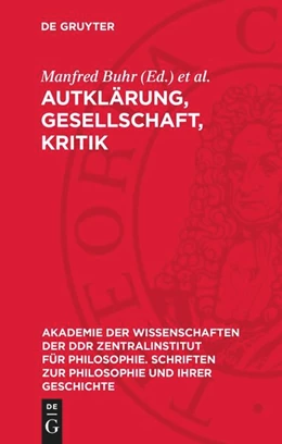 Abbildung von Förster / Buhr | Autklärung, Gesellschaft, Kritik | 1. Auflage | 1985 | beck-shop.de