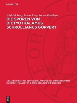 Abbildung von Remy / Doubinger | Die Sporen von Dictyothalamus Schrollianus Göppert | 1. Auflage | 1958 | beck-shop.de