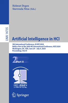 Abbildung von Degen / Ntoa | Artificial Intelligence in HCI | 1. Auflage | 2024 | beck-shop.de