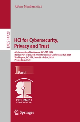 Abbildung von Moallem | HCI for Cybersecurity, Privacy and Trust | 1. Auflage | 2024 | beck-shop.de