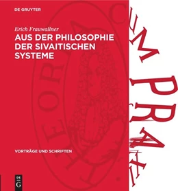 Abbildung von Frauwallner | Aus der Philosophie der sivaitischen Systeme | 1. Auflage | 1962 | beck-shop.de