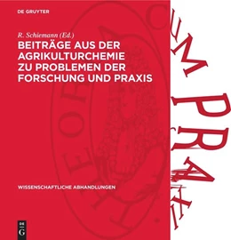 Abbildung von Schiemann | Beiträge aus der Agrikulturchemie zu Problemen der Forschung und Praxis | 1. Auflage | 1958 | 37 | beck-shop.de