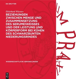 Abbildung von Wiesner | Beziehungen zwischen Menge und Zusammensetzung des Serumeiweisses und der Leistung und Körperform bei Kühen des Schwarzbunten Niederungsrindes | 1. Auflage | 1957 | 28 | beck-shop.de