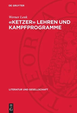 Abbildung von Lenk | «Ketzer» lehren und Kampfprogramme | 1. Auflage | 1976 | beck-shop.de