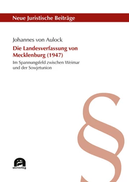 Abbildung von von Aulock | Die Landesverfassung von Mecklenburg (1947) | 1. Auflage | 2024 | 145 | beck-shop.de