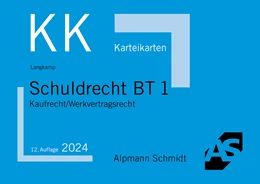 Abbildung von Langkamp | Karteikarten Schuldrecht BT 1 | 12. Auflage | 2024 | beck-shop.de