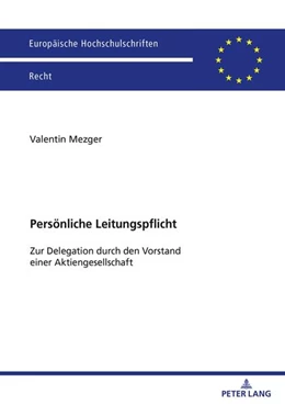 Abbildung von Mezger | Persönliche Leitungspflicht | 1. Auflage | 2024 | beck-shop.de