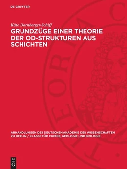 Abbildung von Dornberger-Schiff | Grundzüge einer Theorie der OD-Strukturen aus Schichten | 1. Auflage | 1964 | 1964,3 | beck-shop.de