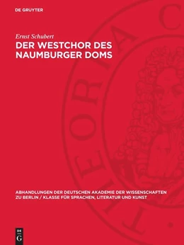 Abbildung von Schubert | Der Westchor des Naumburger Doms | 1. Auflage | 1964 | 1964,1 | beck-shop.de