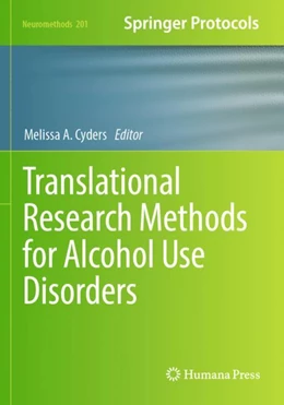 Abbildung von Cyders | Translational Research Methods for Alcohol Use Disorders | 1. Auflage | 2024 | beck-shop.de