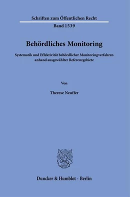 Abbildung von Neuffer | Behördliches Monitoring | 1. Auflage | 2024 | 1539 | beck-shop.de
