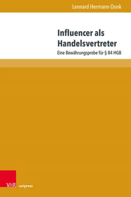 Abbildung von Oonk | Influencer als Handelsvertreter | 1. Auflage | 2025 | beck-shop.de