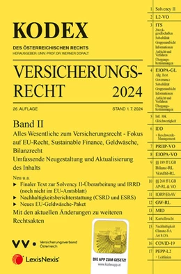 Abbildung von Doralt | KODEX Versicherungsrecht Band II 2024 - inkl. App | 26. Auflage | 2024 | beck-shop.de