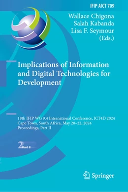 Abbildung von Chigona / Kabanda | Implications of Information and Digital Technologies for Development | 1. Auflage | 2024 | 709 | beck-shop.de