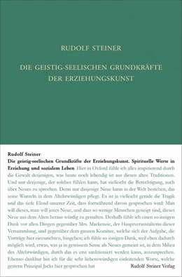 Abbildung von Steiner / Rudolf Steiner Nachlassverwaltung | Die geistig-seelischen Grundkräfte der Erziehungskunst | 4. Auflage | 2025 | beck-shop.de