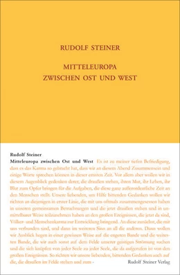 Abbildung von Steiner / Rudolf Steiner Nachlassverwaltung | Mitteleuropa zwischen Ost und West | 3. Auflage | 2025 | beck-shop.de