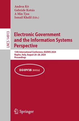 Abbildung von Kö / Kotsis | Electronic Government and the Information Systems Perspective | 1. Auflage | 2024 | 14913 | beck-shop.de