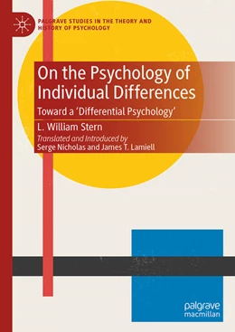 Abbildung von Stern | On the Psychology of Individual Differences | 1. Auflage | 2024 | beck-shop.de