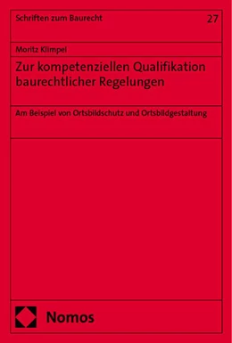 Abbildung von Klimpel | Zur kompetenziellen Qualifikation baurechtlicher Regelungen | 1. Auflage | 2024 | 27 | beck-shop.de