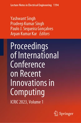 Abbildung von Singh / Gonçalves | Proceedings of International Conference on Recent Innovations in Computing | 1. Auflage | 2024 | beck-shop.de