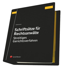 Abbildung von Ziehensack | Schriftsätze für Rechtsanwälte - Streitiges Gerichtsverfahren | 16. Auflage | 2024 | beck-shop.de