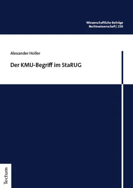 Abbildung von Holler | Der KMU-Begriff im StaRUG | 1. Auflage | 2024 | beck-shop.de